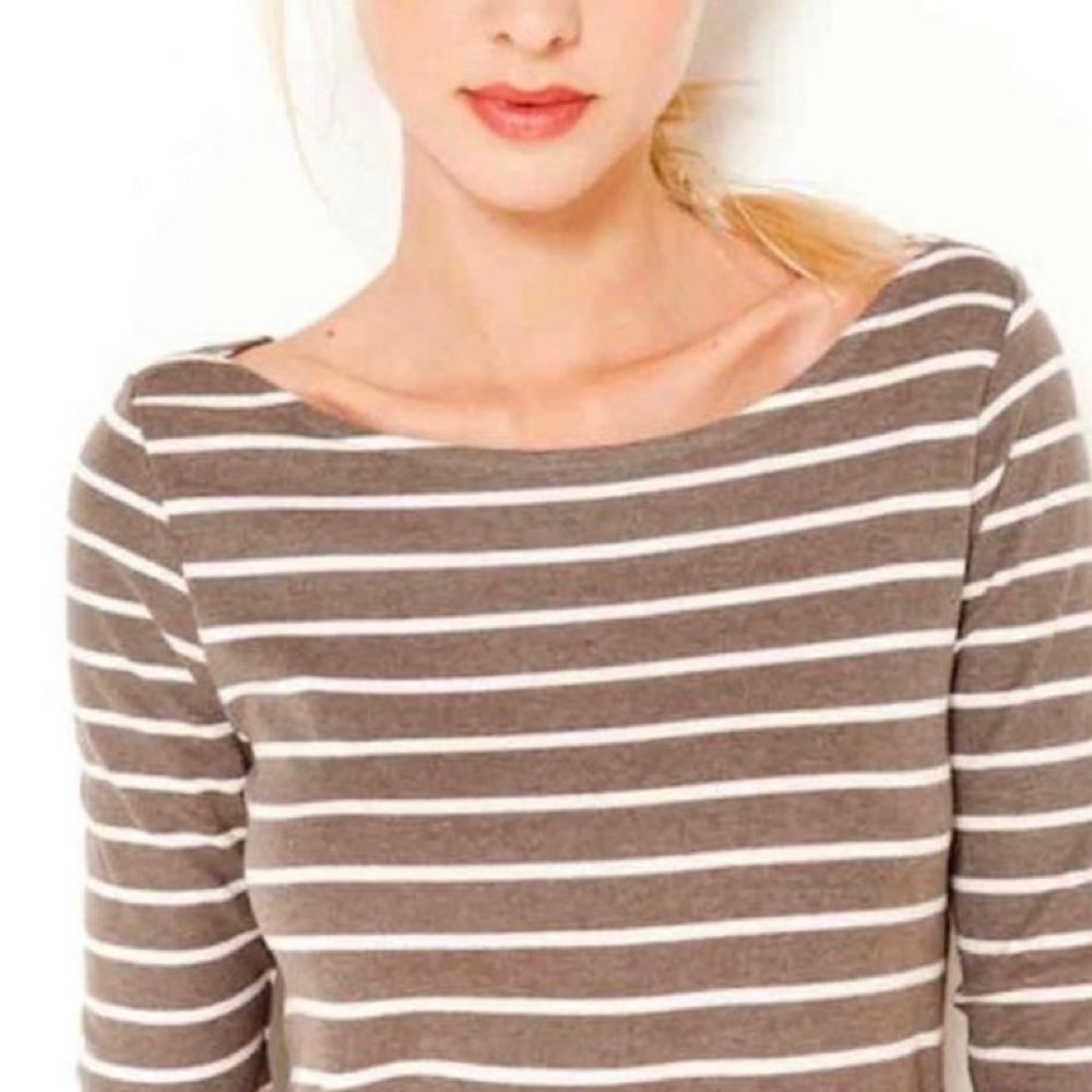 SOFT MOCHA STRIPED TOP - Picture 5 of 10